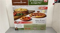 NEW 16IN COPPER CHEF PERFECT PIZZA & CRISPER PAN