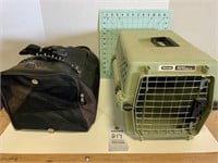 2 Pet Carriers, Plastic and Cloth