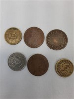 COLLECTORS LOT 6 PC WORLD COINS