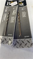 2 New Cobalt Drill bits