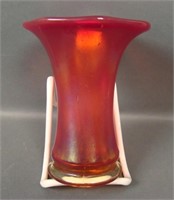 Imperial Red Stretch Mini Interior Panels Vase