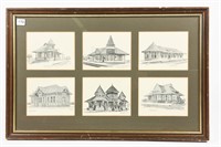 EARLY TRAIN STATIONS ONTARIO PRINT - FRAMED