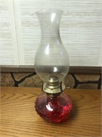 NICE HOBNAIL LAMP LIGHT OIL LAMP. 14 INCHES