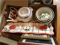Picture frames, divided serving tray and bowls