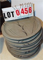 10 stoneware plates 8 3/4” round