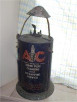 antique AC spark plug cleaning machine 22" high