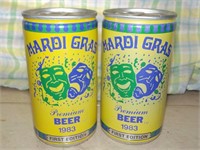2, 1983 first ed. Mardi Gras beer cans