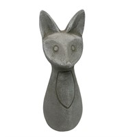 Clay Pottery Fox Statuette