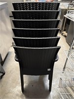 6  New Resin patio chairs