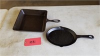 2 Cast-Iron Griddles