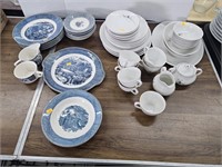Royal doulton and currier Ives dishes