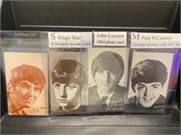 Lot of 4 Beatles Exhibit Cards