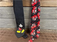 Vintage Tie Pair Mickey Mouse Pepe Le Pew