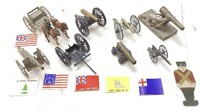 VTG. CANNONS, RUSSIAN HORSE ARTILLERY & A/R FLAGS
