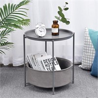 New $55 Round End Table (Charcoal)