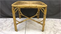 Rattan End Table Light Tan