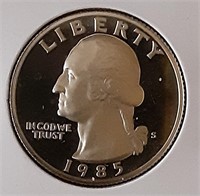 PROOF WASHINGTON QUARTER-1985-S