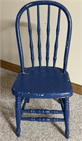 Blue paint child's chair