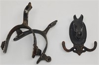 Western Collection: Spurs & Horse Head Hanger