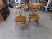 2 spindle back chairs