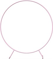 LANGXUN 6ft Pink Metal Round Balloon Arch Kit