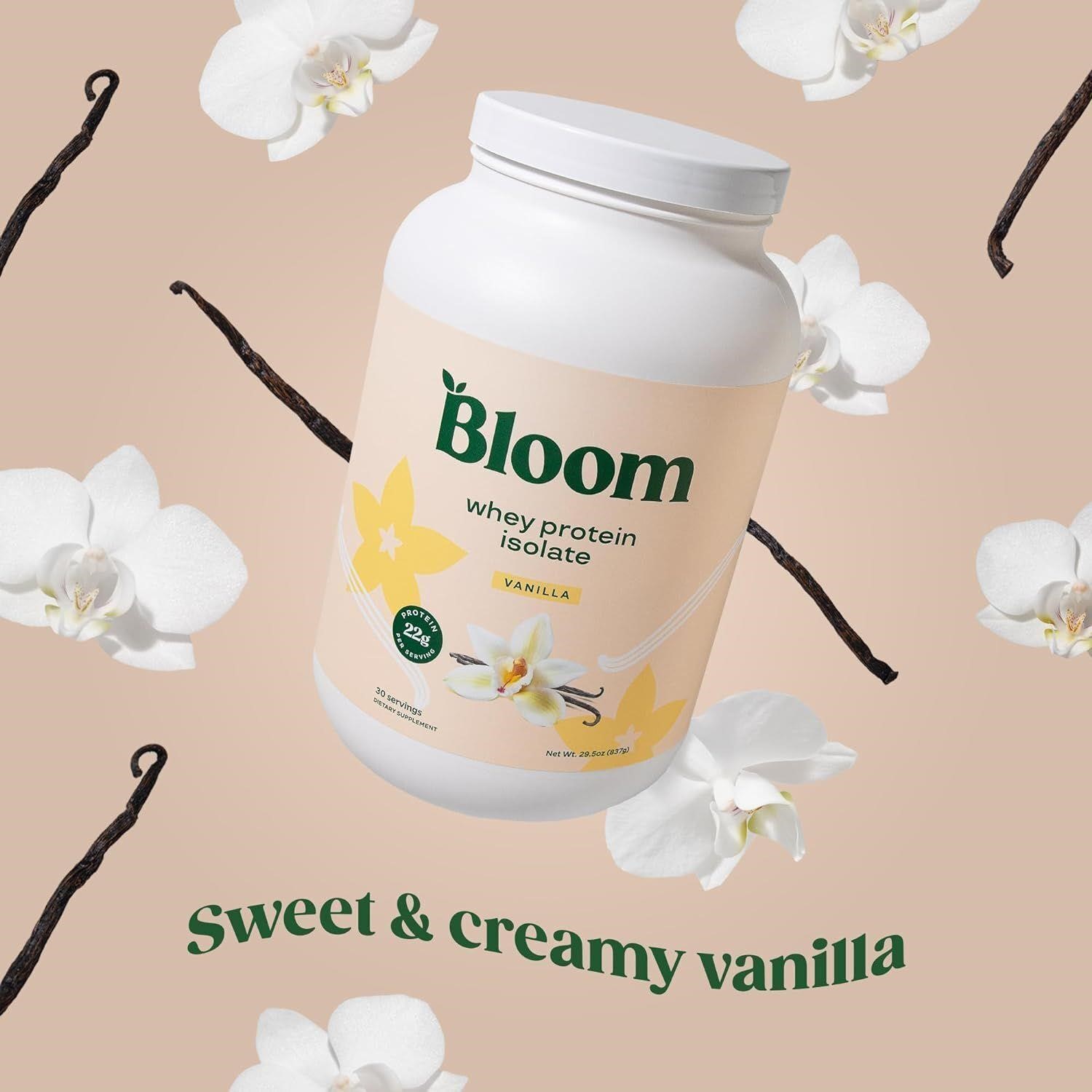 Bloom Nutrition Whey Isolate Protein, Vanilla
