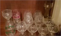 Stemmed Glasses - 16 mixed collection