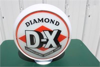 Diamond D-X motor fuel clear on  1 sided