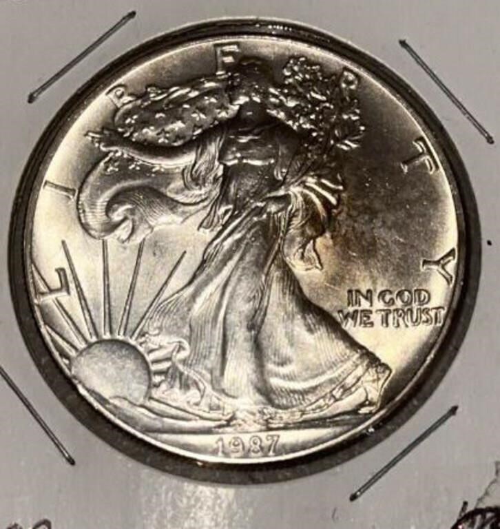 1987 SILVER AMERICAN EAGLE ***1-OUNCE  .999 FINE