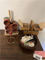 Sewing Basket and Mug Set Lot