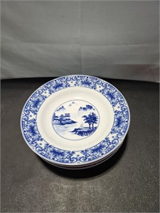 Canton Blue & White Bowls (4)