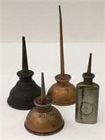 Group Of Oil Cans Including Eagle