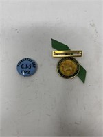 1969 Kentucky Derby pin and 1972 Preakness pin