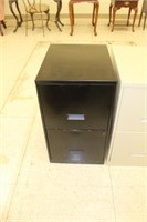 Black 2-drawer file cabinet (dent)