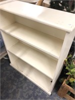 Painted white solid wood bookcase