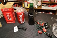 Coca- Cola Lights.  Rotating Lamp, String Lights,