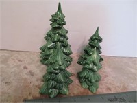 Set of 4 Ceramic Holiday Trees