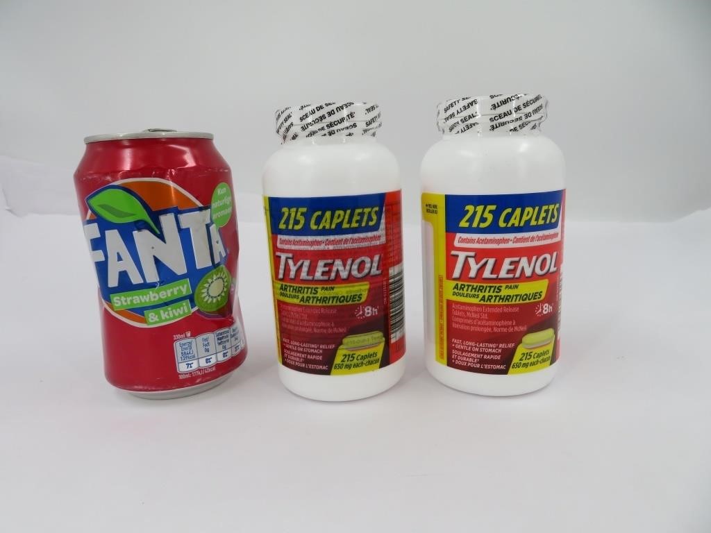 2 pots de comprimés Tylénol Arthritique