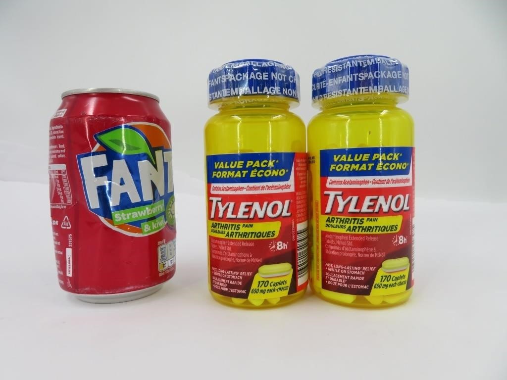2 pots de comprimés Tylénol Arthritique