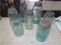 7 Old Mason Jars