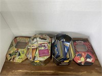 2 Pokémon tins w/ cards