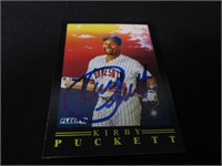 Kirby Puckett signed baseball card COA