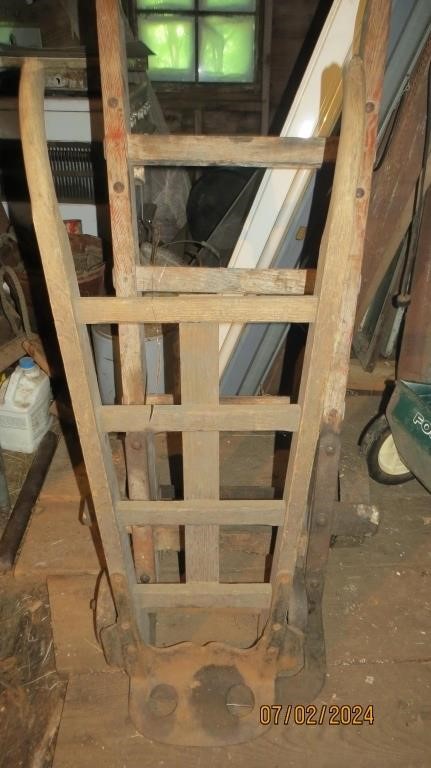 Vintage Barrel Dolley Hand Truck