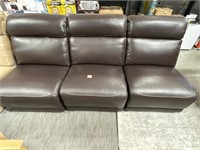 BROWN LEATHER SOFA RETAIL $2,500