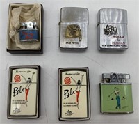 6 Lighters,Zippo,Bebe,Amico,Japan