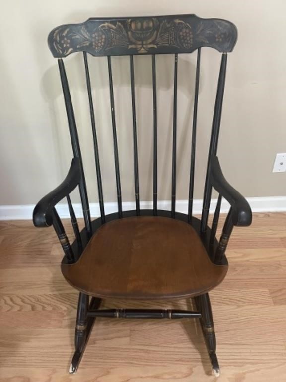 Black Stenciled Rocking Chair