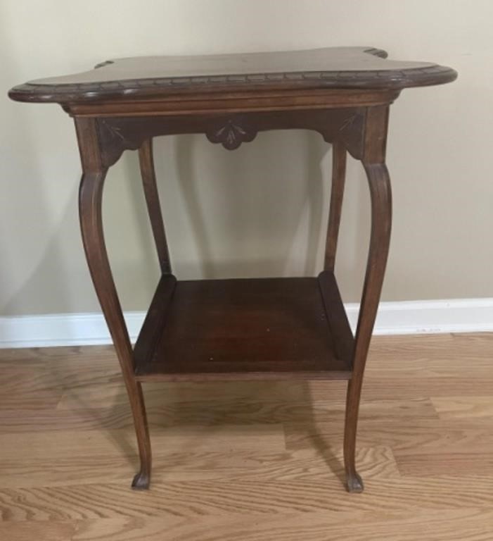 Carved Wood Game Table
