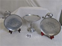 Hammered Aluminum Farberware Tulip Plates