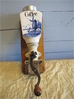 DELFT BLUE COFFEE GRINDER 13.25" TALL