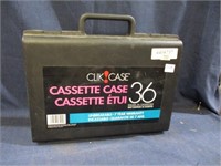 cassette case with contents .